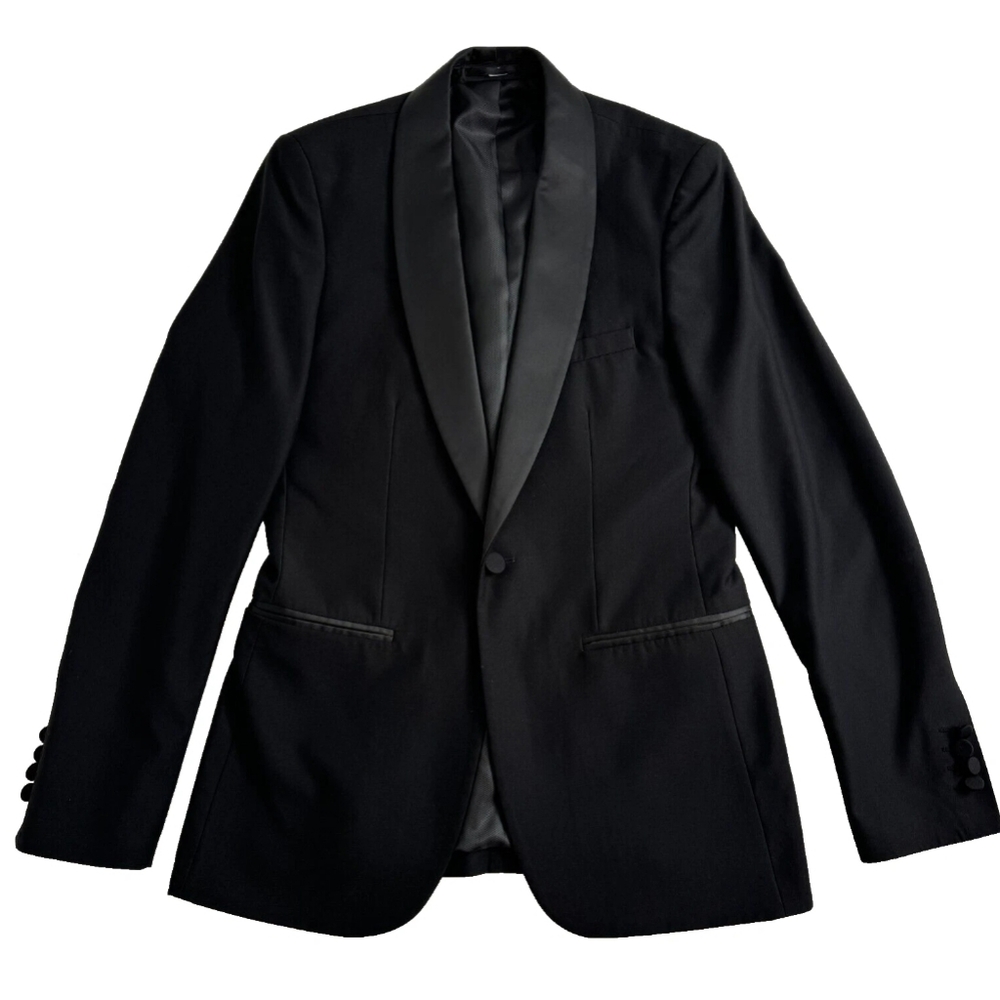 French Connection Velvet One Button Tuxedo Sports Coat  Blazer Dinner Jacket 44